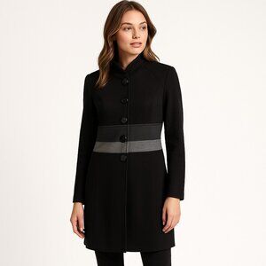 Cabi Convertible 2-in-1 Coat Jacket Black Gray Colorblock Size S – Trendy & Chic